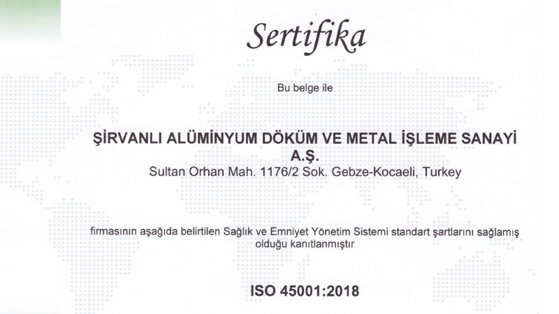 Sağlık ve Emniyet Yönetimimizi ISO 45001:2018 standartlarına yükselttik